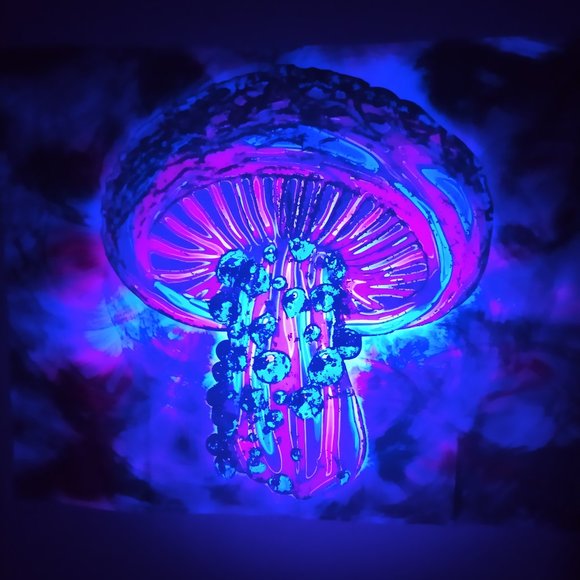 Wall Hanging Tapestry Mushroom Psychedelic NEW - Picture 6 of 6